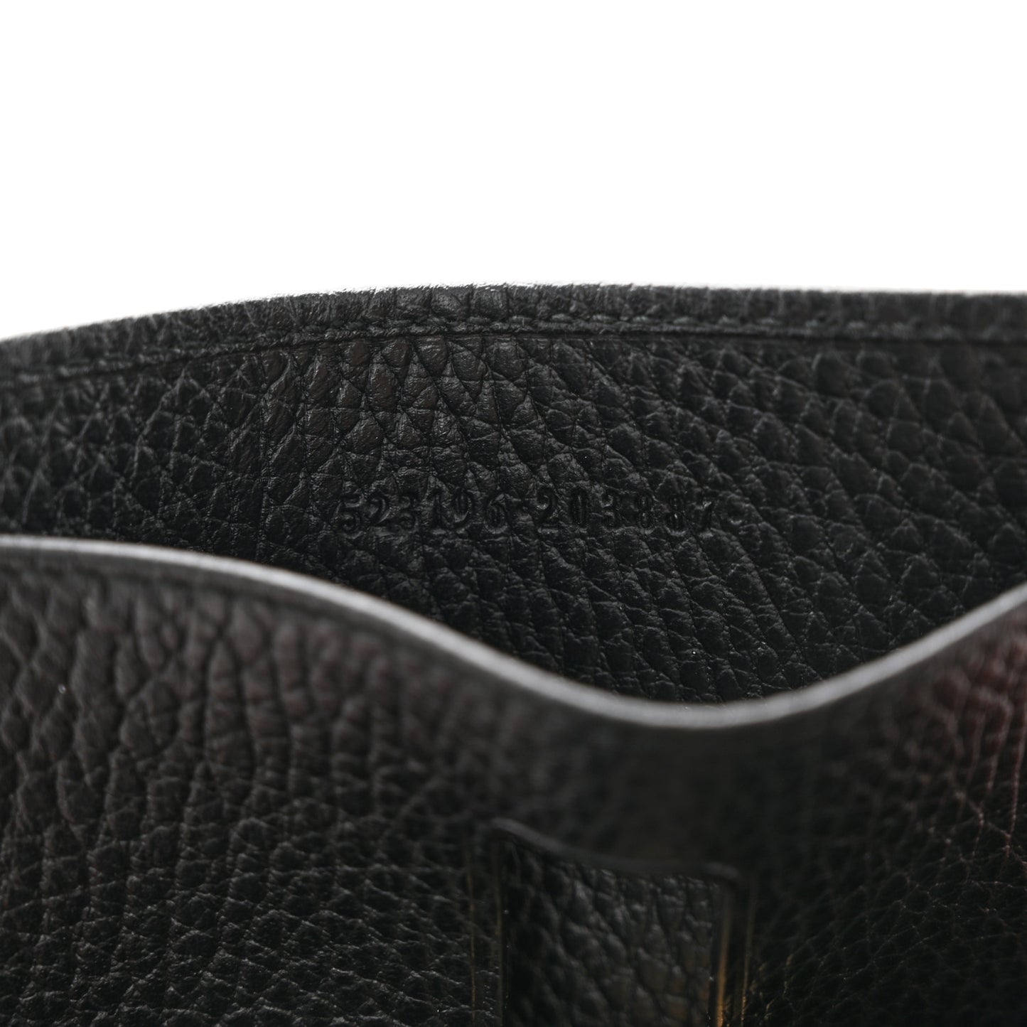 Pebbled Calfskin GG Marmont Card Case Black