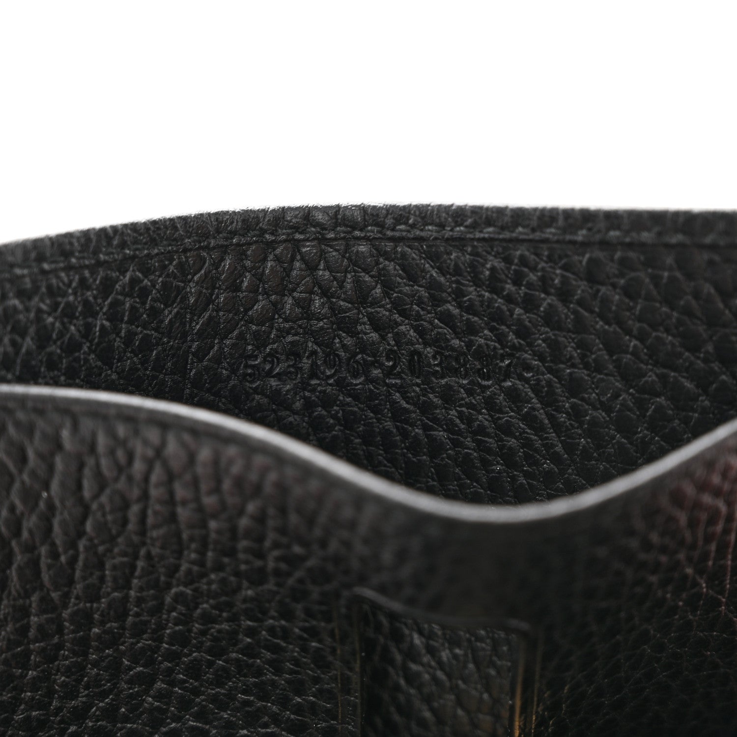 Gucci Pebbled Calfskin GG Marmont Card Case Black 7 of 9