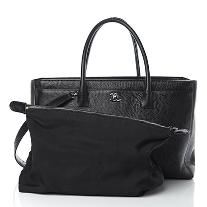 Chanel Calfskin Cerf Executive Shopper Tote Black 3 of 12