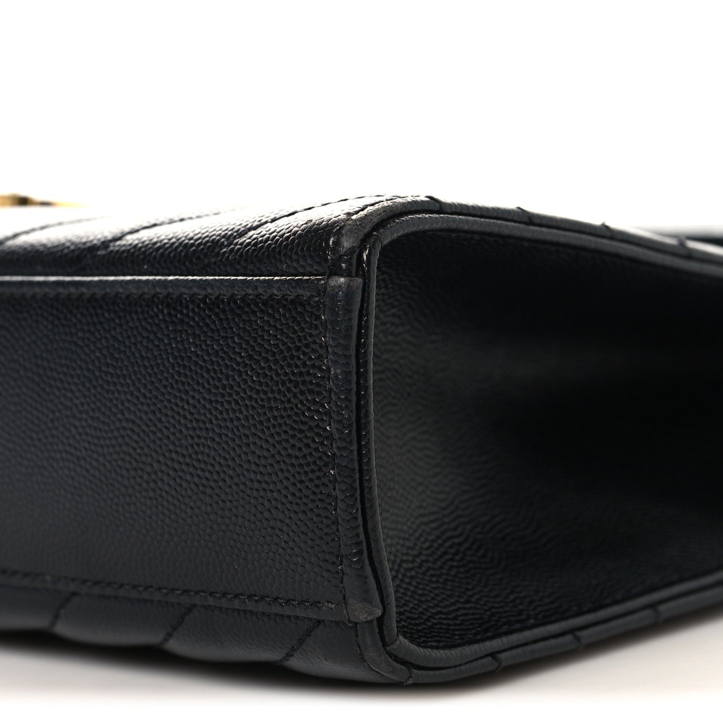 Grain De Poudre Matelasse Chevron Large Monogram Satchel Black