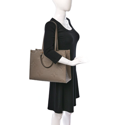 Louis Vuitton Empreinte Monogram Giant Onthego MM Tourterelle 2 of 10