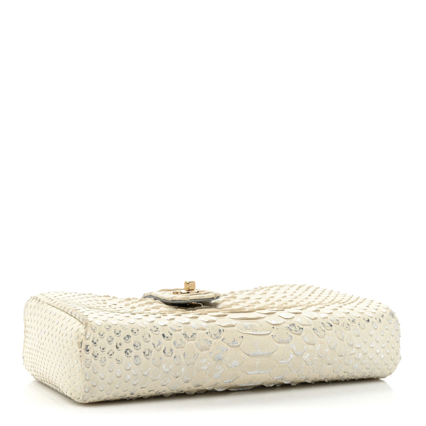 Snakeskin Phone Holder Pouch Clutch White
