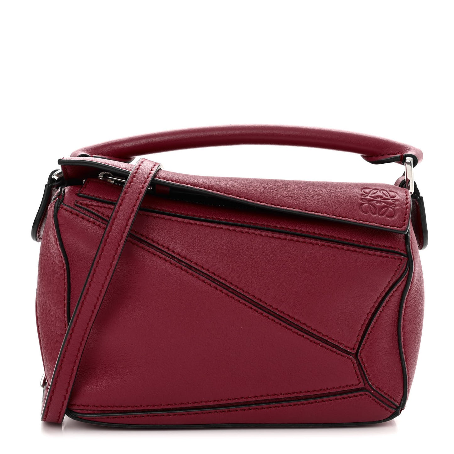 Calfskin Mini Puzzle Bag Wine