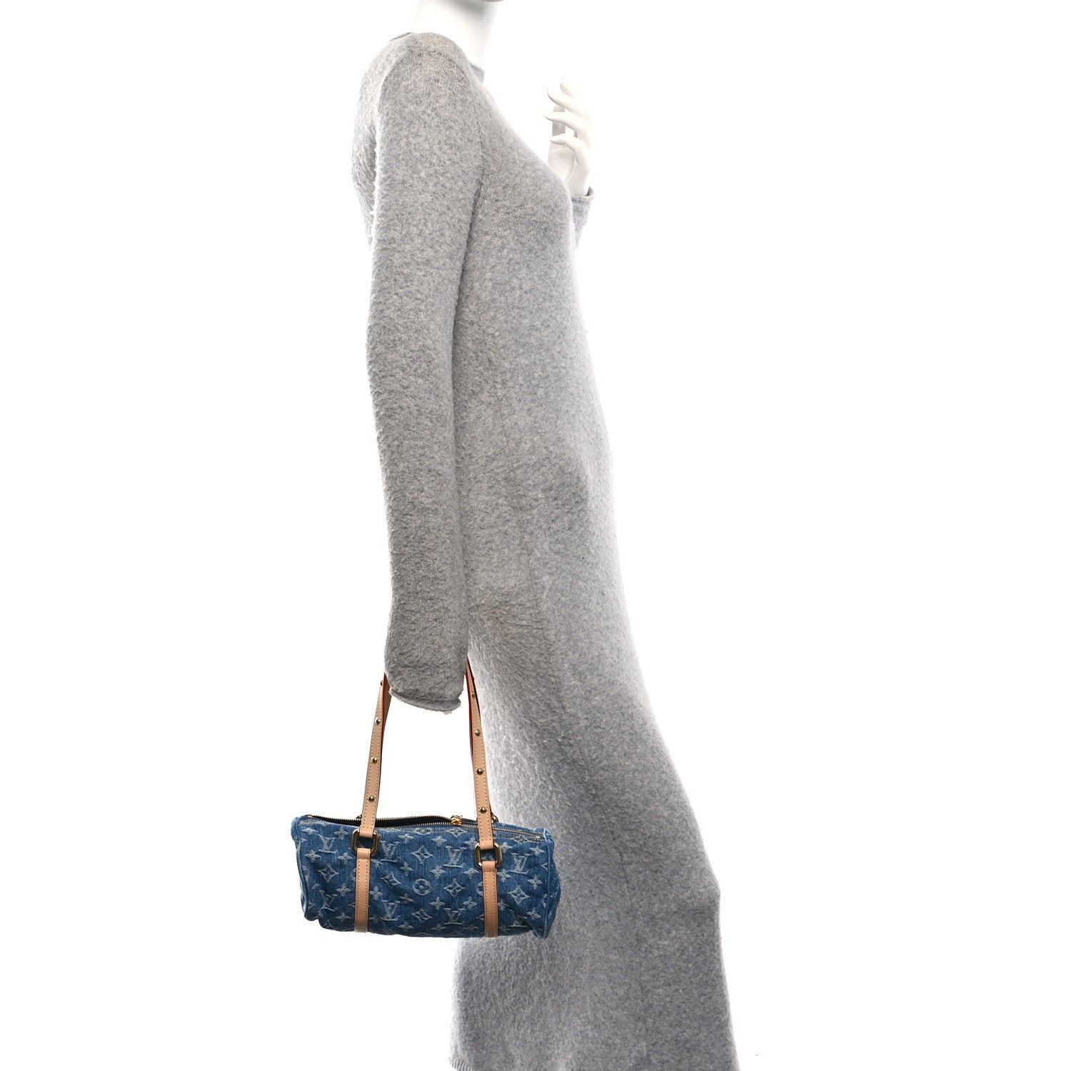 Louis Vuitton Monogram Denim Papillon Denim Blue 2 of 10