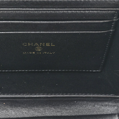 Chanel Lambskin Quilted Pearl Pyramid Clutch With Chain Black 5 of 10