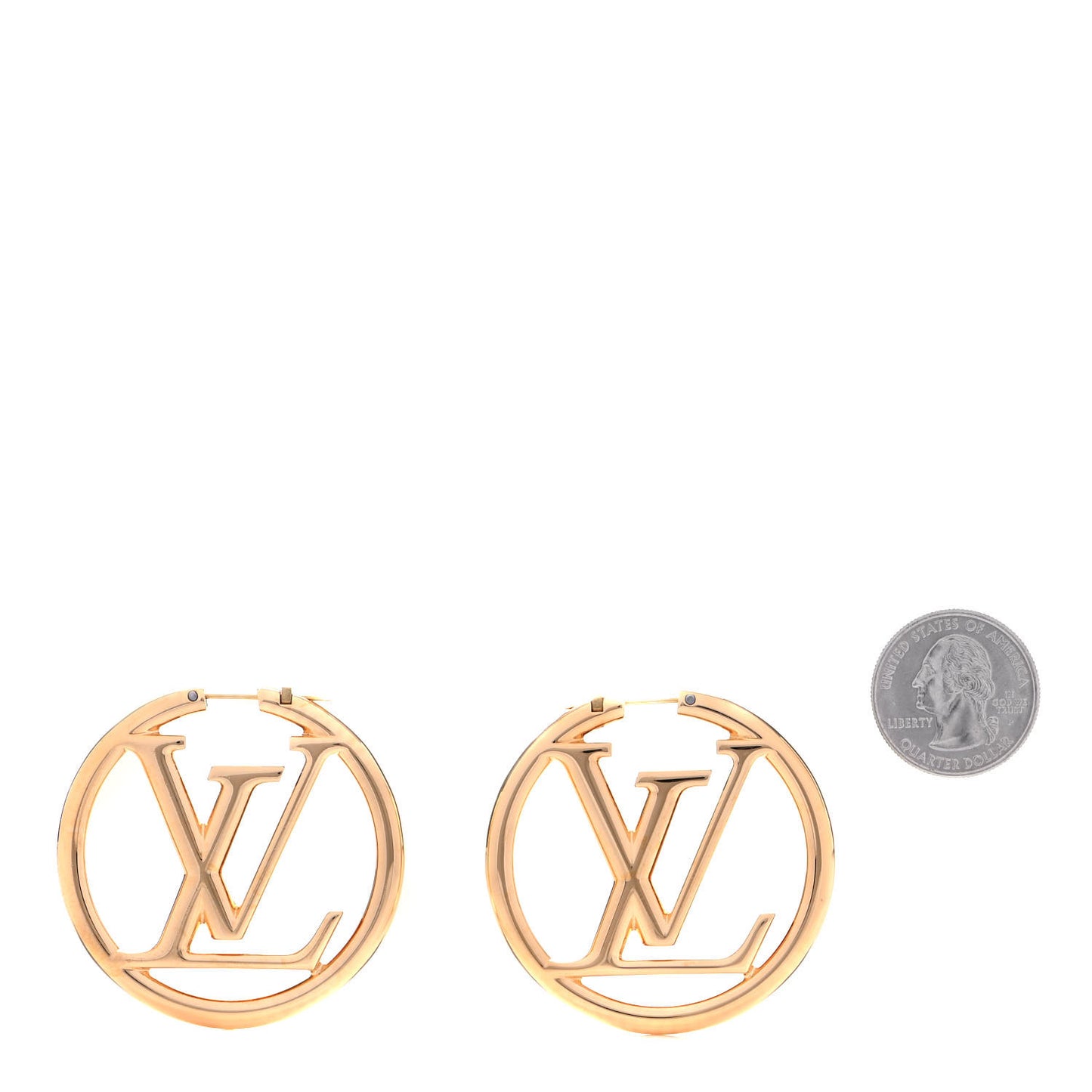 Metal Louise Hoop Earrings Gold
