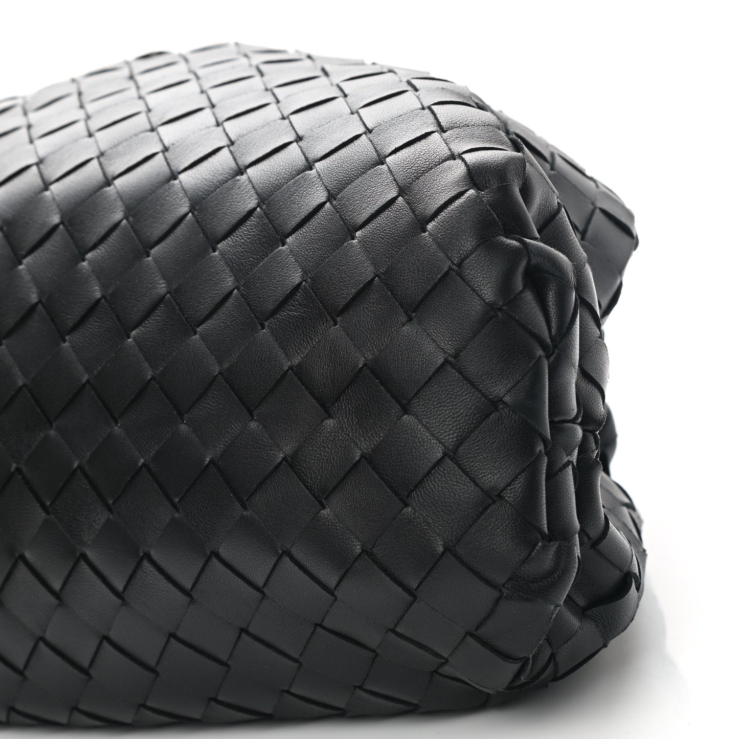 Nappa Maxi Intreccio The Pouch Oversized Clutch Black