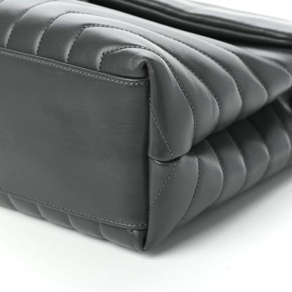 Saint Laurent Calfskin Y Quilted Monogram Medium Loulou Chain Satchel Asphalt 9 of 10