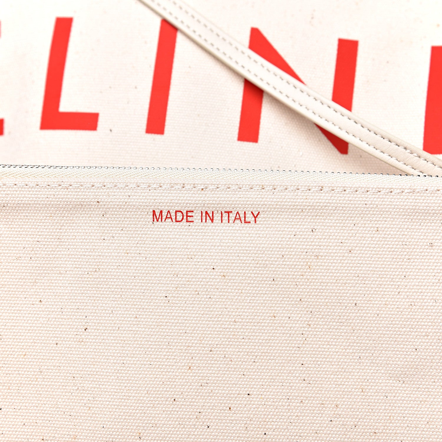 Celine Textile Medium Made In Tote Natural Red 12 of 13