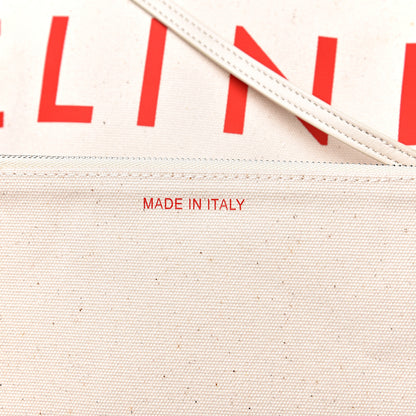 Celine Textile Medium Made In Tote Natural Red 12 of 13