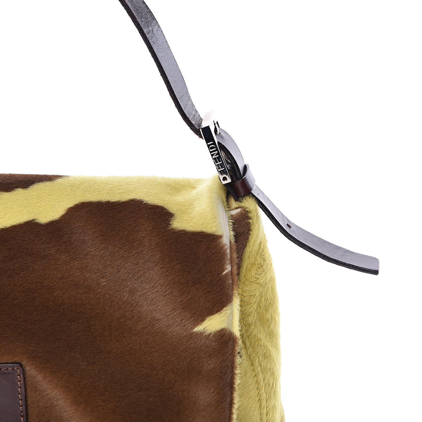 Calf Hair Mama Baguette Yellow Brown
