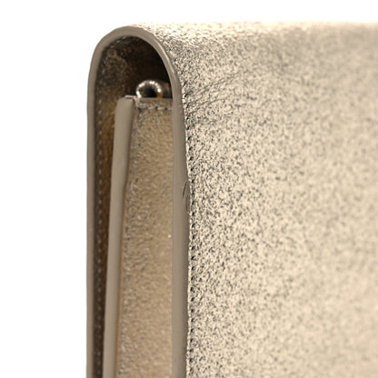 Saint Laurent Metallic Calfskin Classic Monogram Kate Tassel Chain Wallet Platine 14 of 14