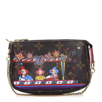 Louis Vuitton Monogram 2020 Christmas Animation Bumper Cars Mini Pochette Accessories Coquelicot 1 of 9
