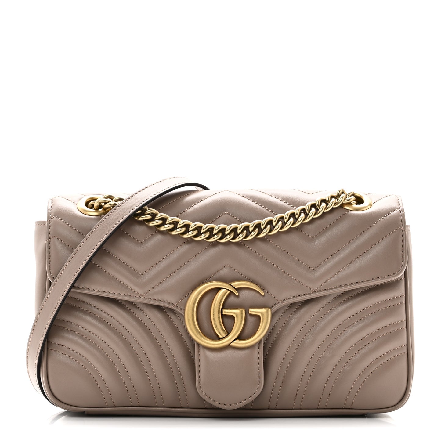 Calfskin Matelasse Small GG Marmont Shoulder Bag Porcelain Rose