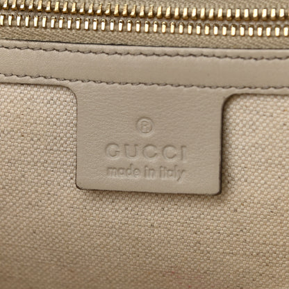 Gucci Calfskin Lizard Embossed Medium New Bamboo Top Handle Bag Grey 9 of 19