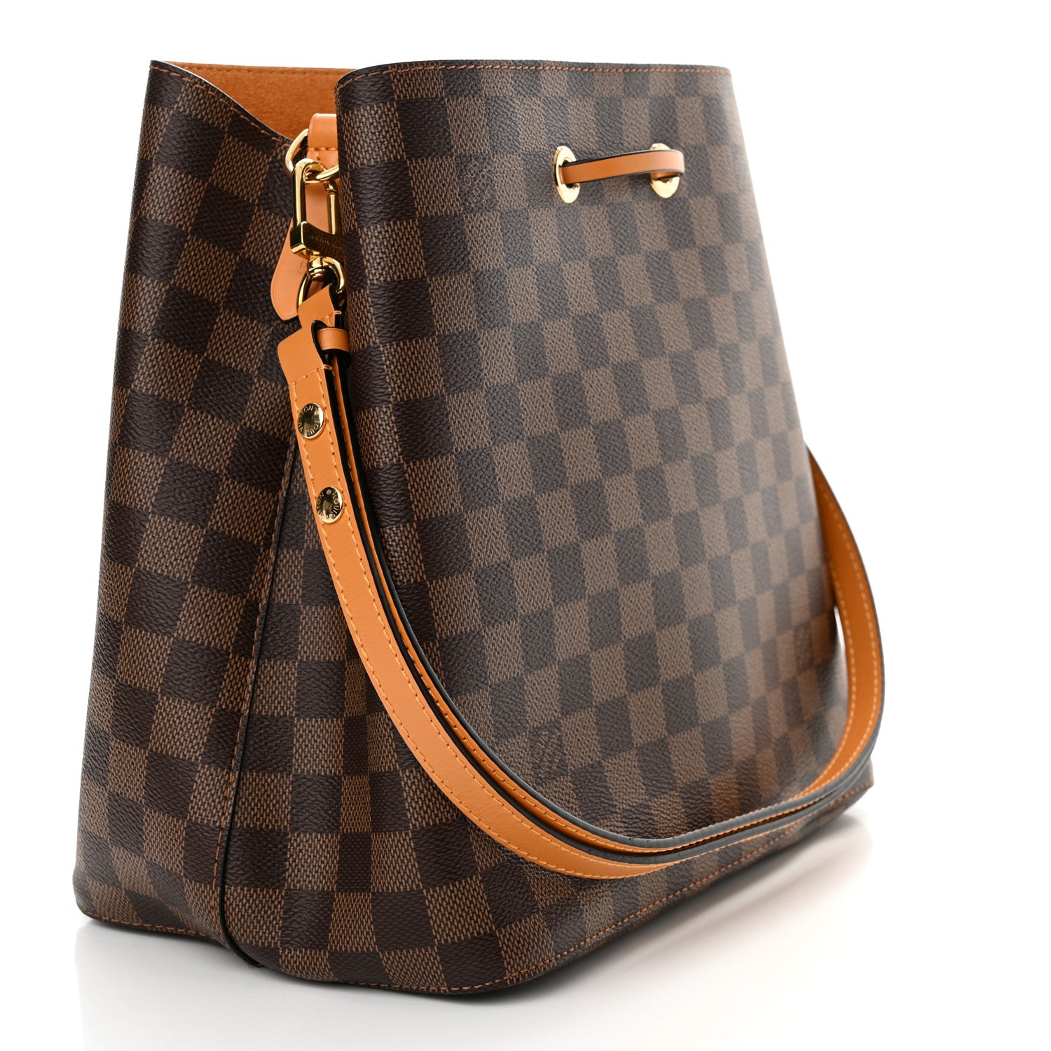 Louis Vuitton Damier Ebene Neonoe MM Safran 3 of 10