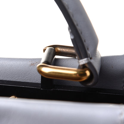 Fendi Vitello Seta Shiny Nappa Medium Peekaboo Iconic Satchel Ardesia Amido 14 of 15