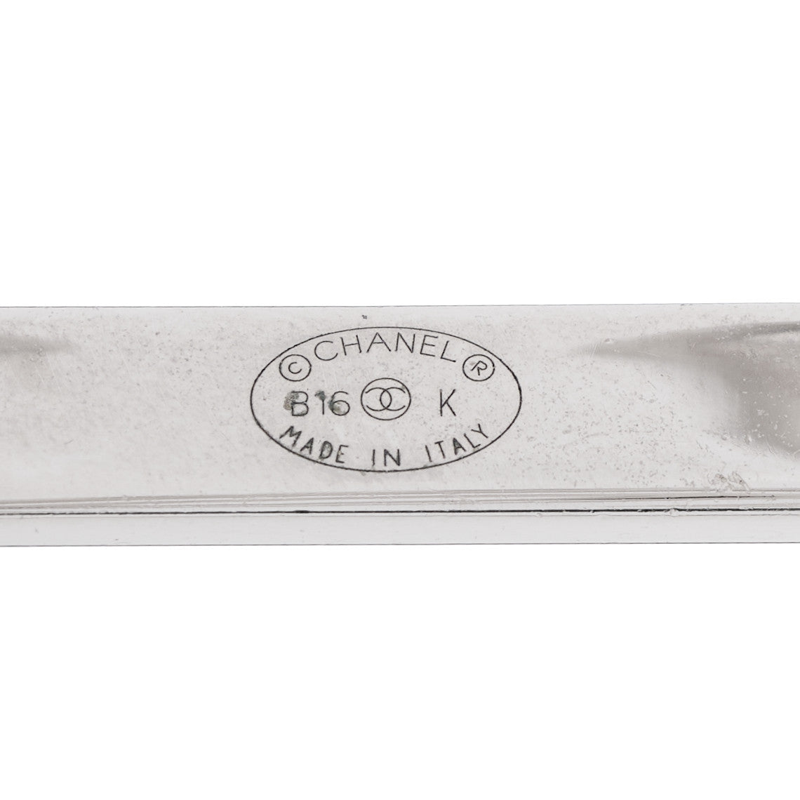 Metal Crystal CC Cuff Silver