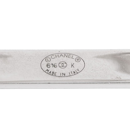 Chanel Metal Crystal CC Cuff Silver 3 of 3