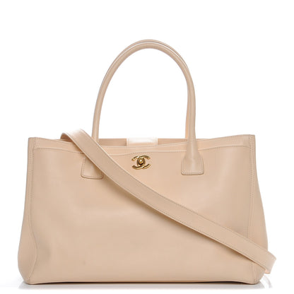 Chanel Calfskin Cerf Executive Shopper Tote Light Beige 1 of 8