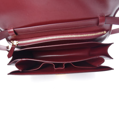 Celine Box Calfskin Medium Classic Box Flap Bag Burgundy 5 of 12