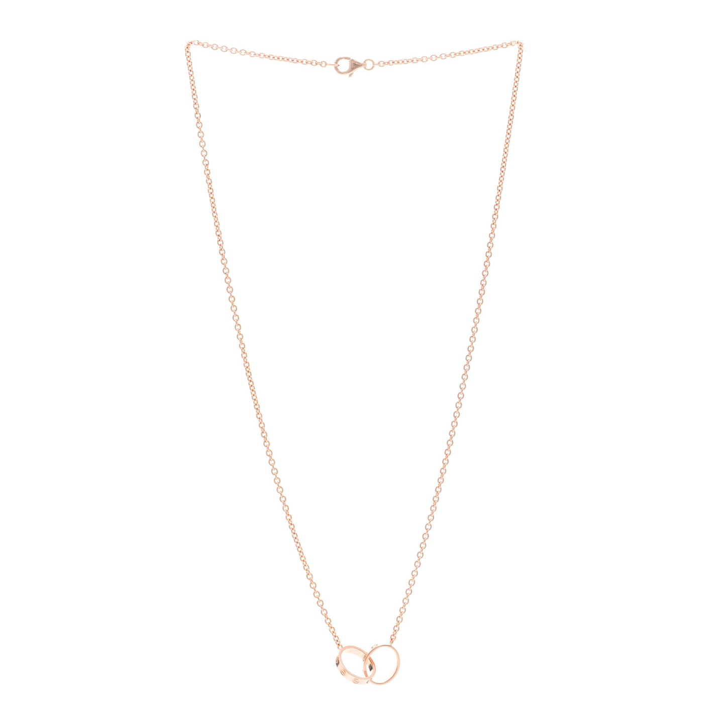 18K Pink Gold Interlocking LOVE Necklace
