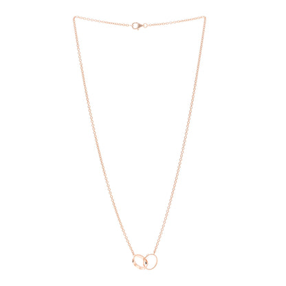 Cartier 18K Pink Gold Interlocking LOVE Necklace 3 of 6