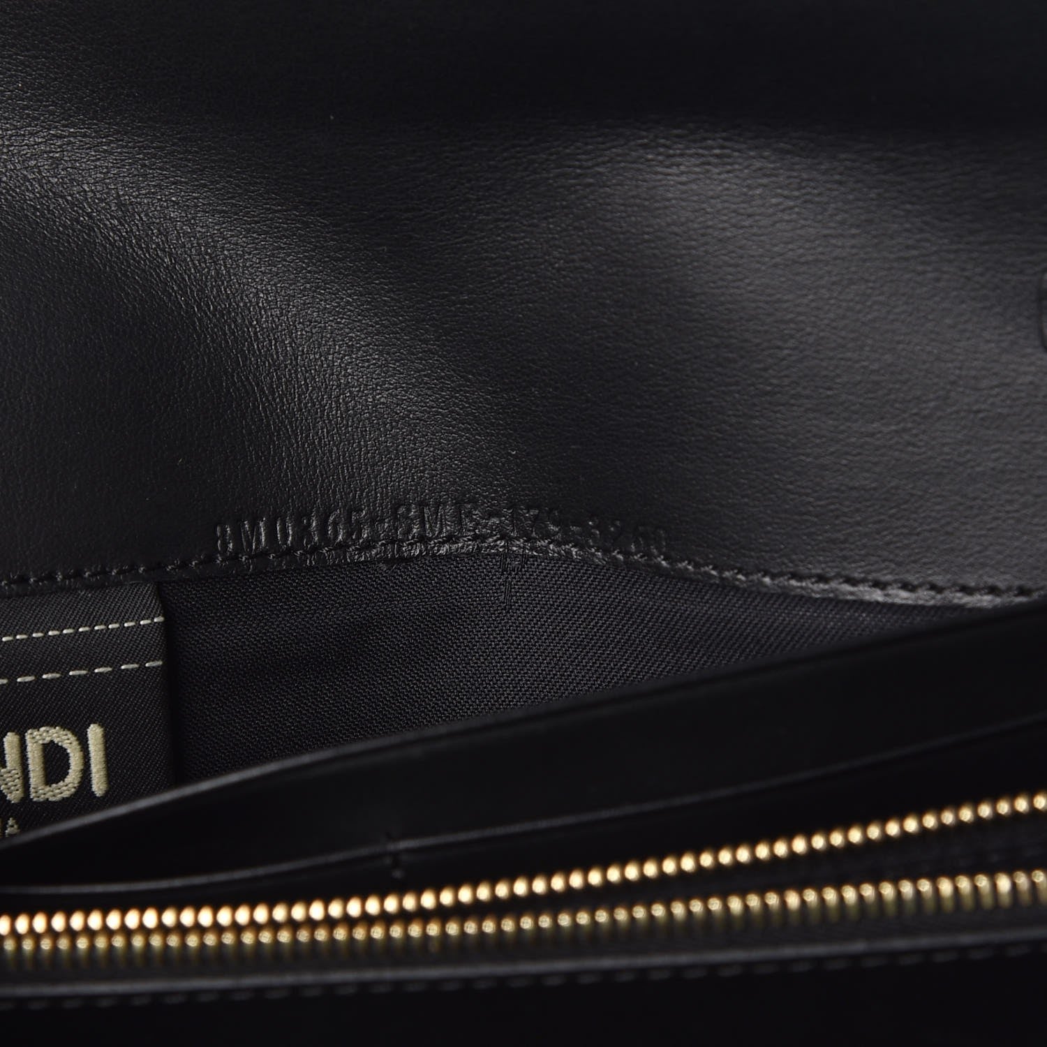 Fendi Vitello Liberty Century Lucido By The Way Continental Wallet On Chain Black 7 of 9
