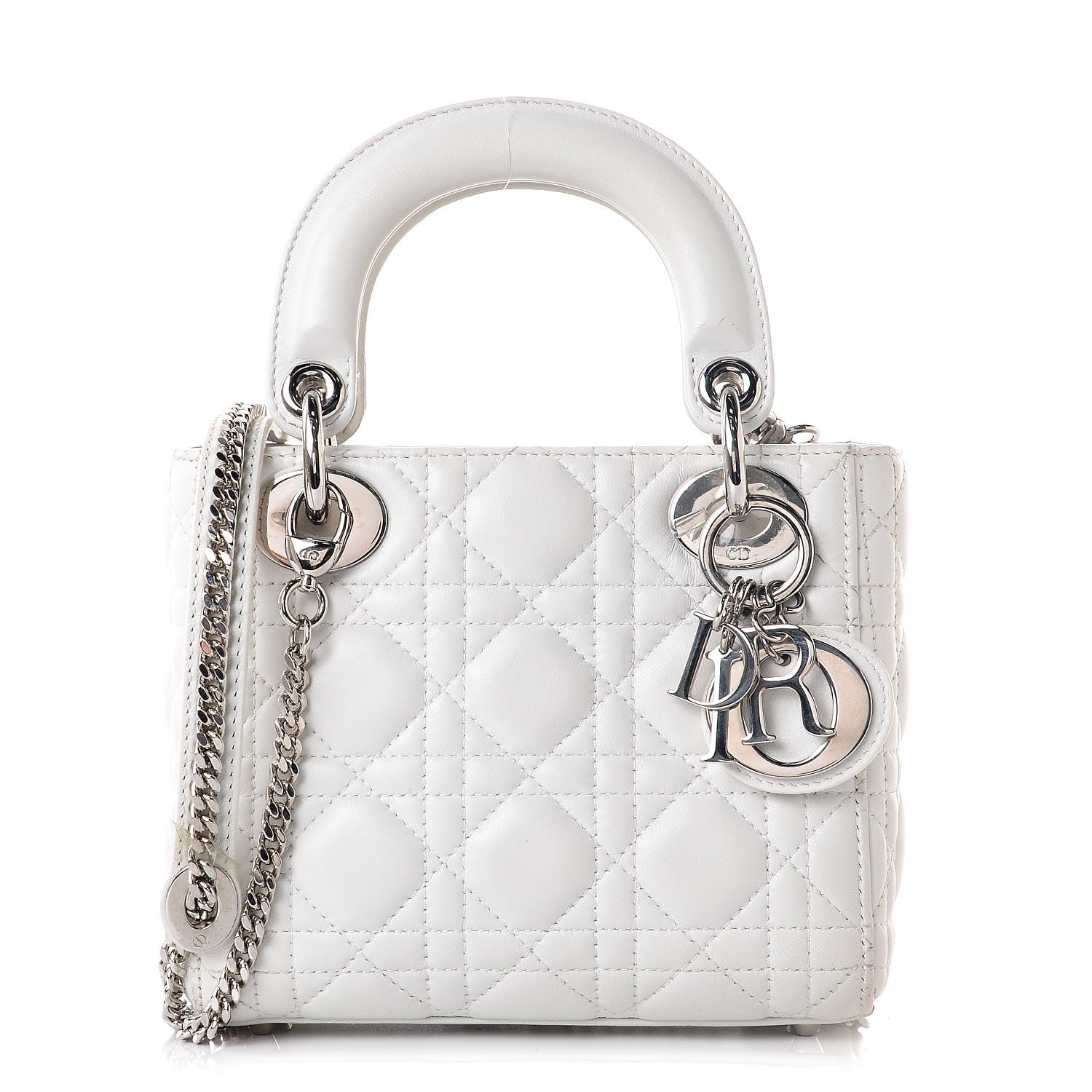 Christian Dior Lambskin Cannage Mini Lady Dior White 1 of 10