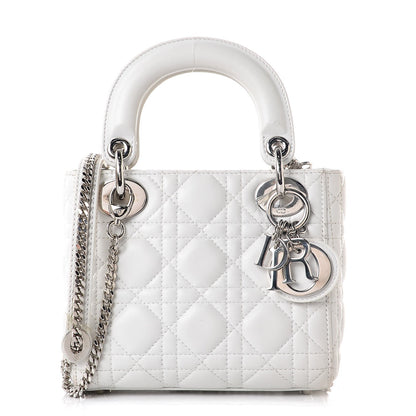 Christian Dior Lambskin Cannage Mini Lady Dior White 1 of 10