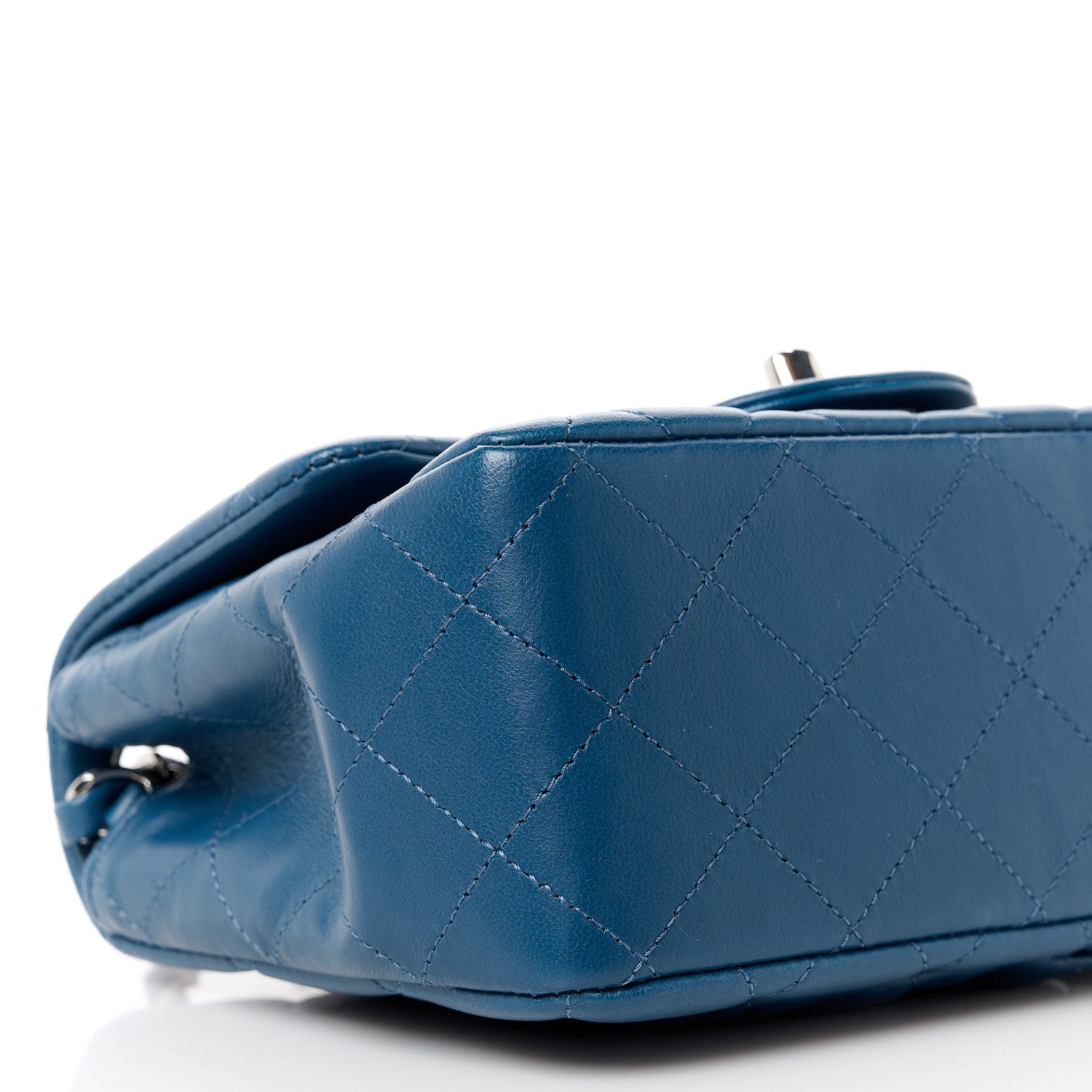 Chanel Lambskin Quilted Mini Square Flap Dark Blue 10 of 12