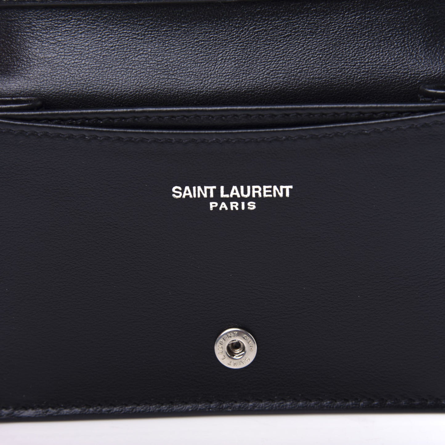 Smooth Calfskin Credit Card Holder Black