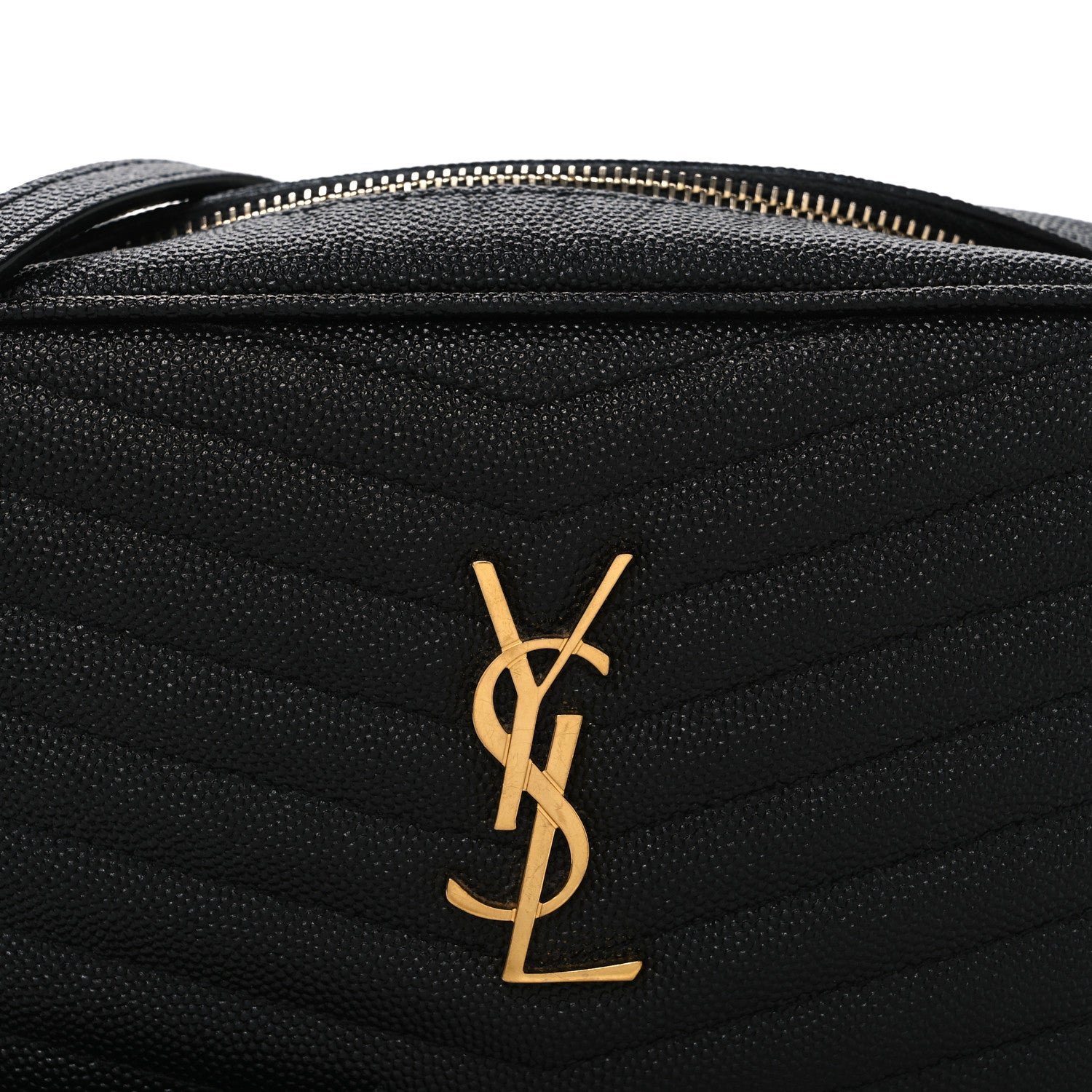 Saint Laurent Grain De Poudre Matelasse Monogram Mini Lou Camera Bag Black 8 of 10