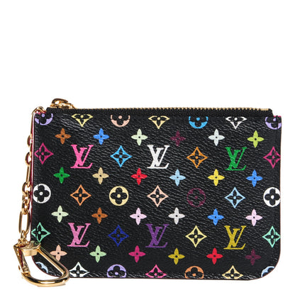 Louis Vuitton Monogram Multicolor Key Pouch Black Grenade 1 of 8