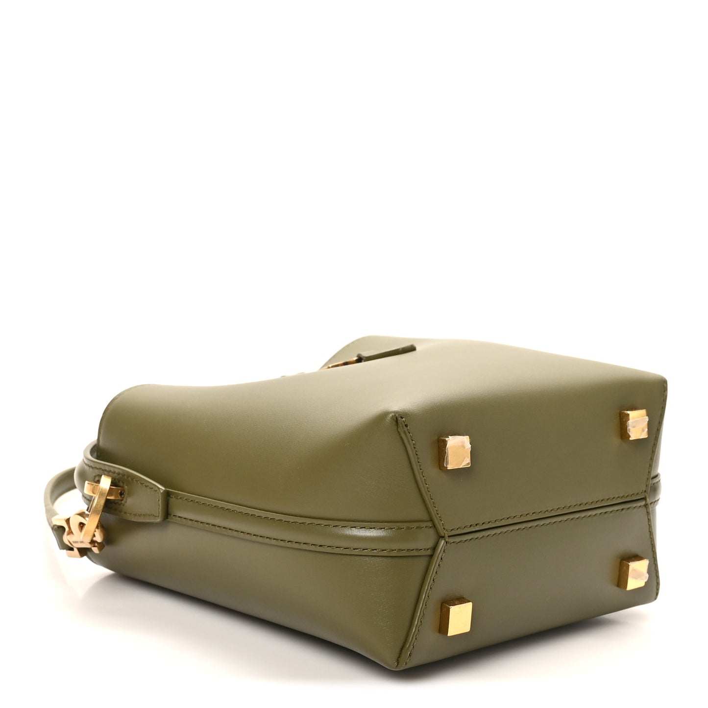 Shiny Calfskin Le 37 Mini Bucket Bag Strong Moss