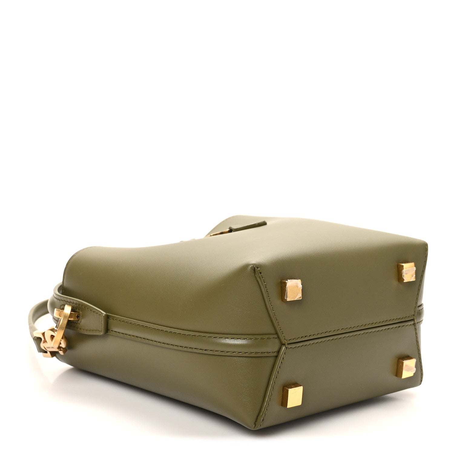 Saint Laurent Shiny Calfskin Le 37 Mini Bucket Bag Strong Moss 4 of 9