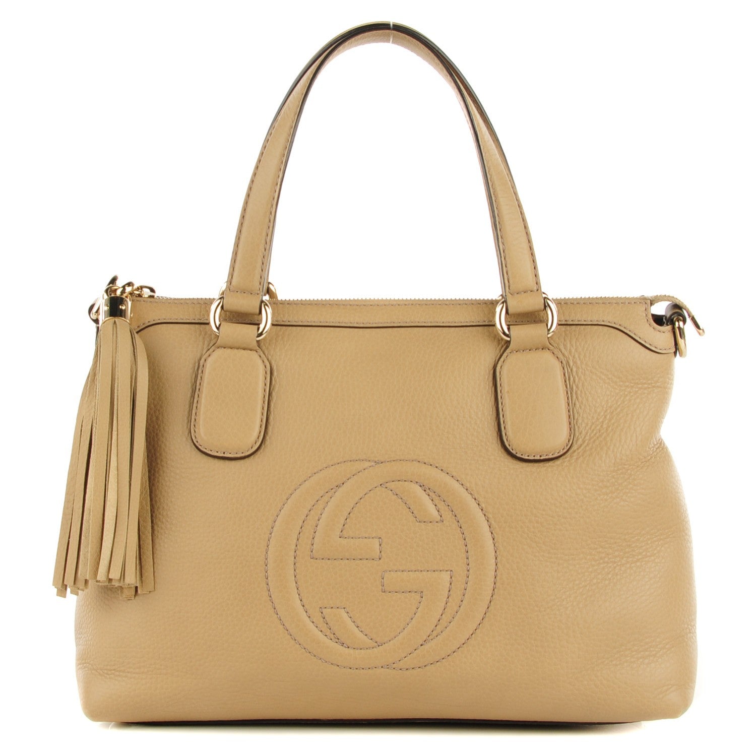 Gucci Cellarius Calfskin Small Soho Top Handle Satchel Camelia 1 of 7