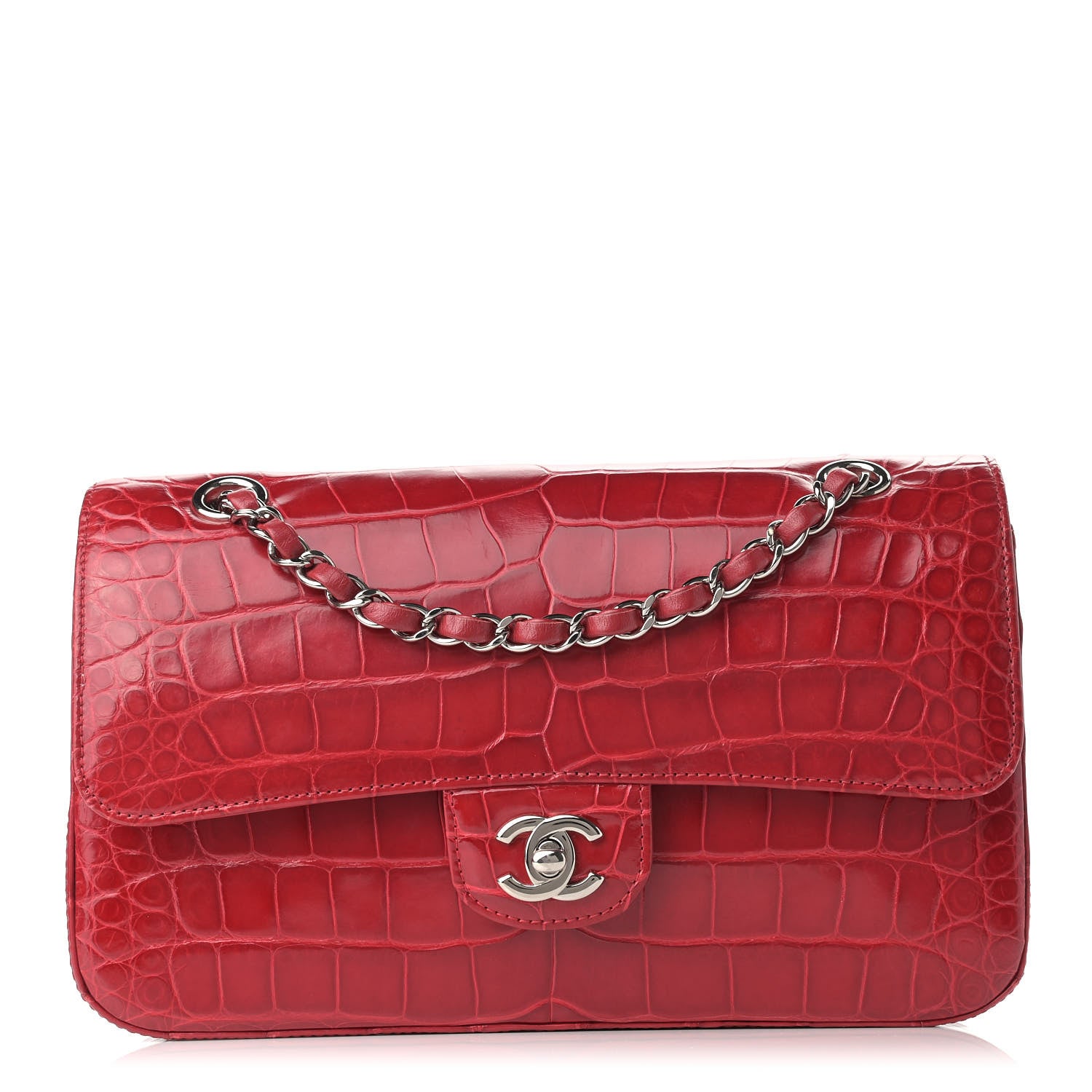 Chanel Alligator Medium Double Flap Red 1 of 9