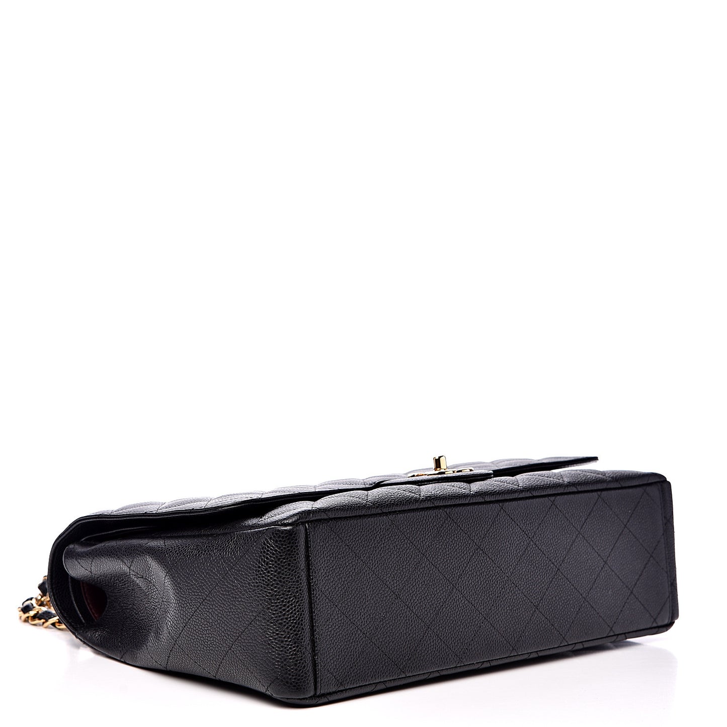 Caviar Quilted Maxi Double Flap Black