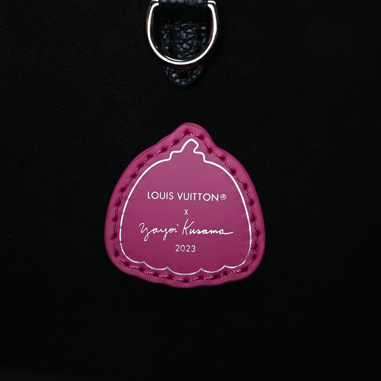 Louis Vuitton LV X YK Empreinte Monogram Giant Onthego MM Black Fuchsia 6 of 10