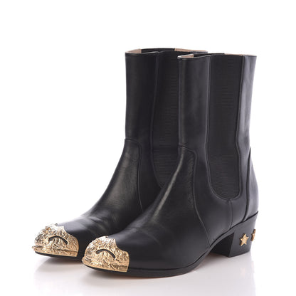 Chanel Calfskin Paris Dallas Boots 37 Black 3 of 7