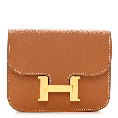 Hermes Epsom Constance Slim Wallet Gold 1 of 9