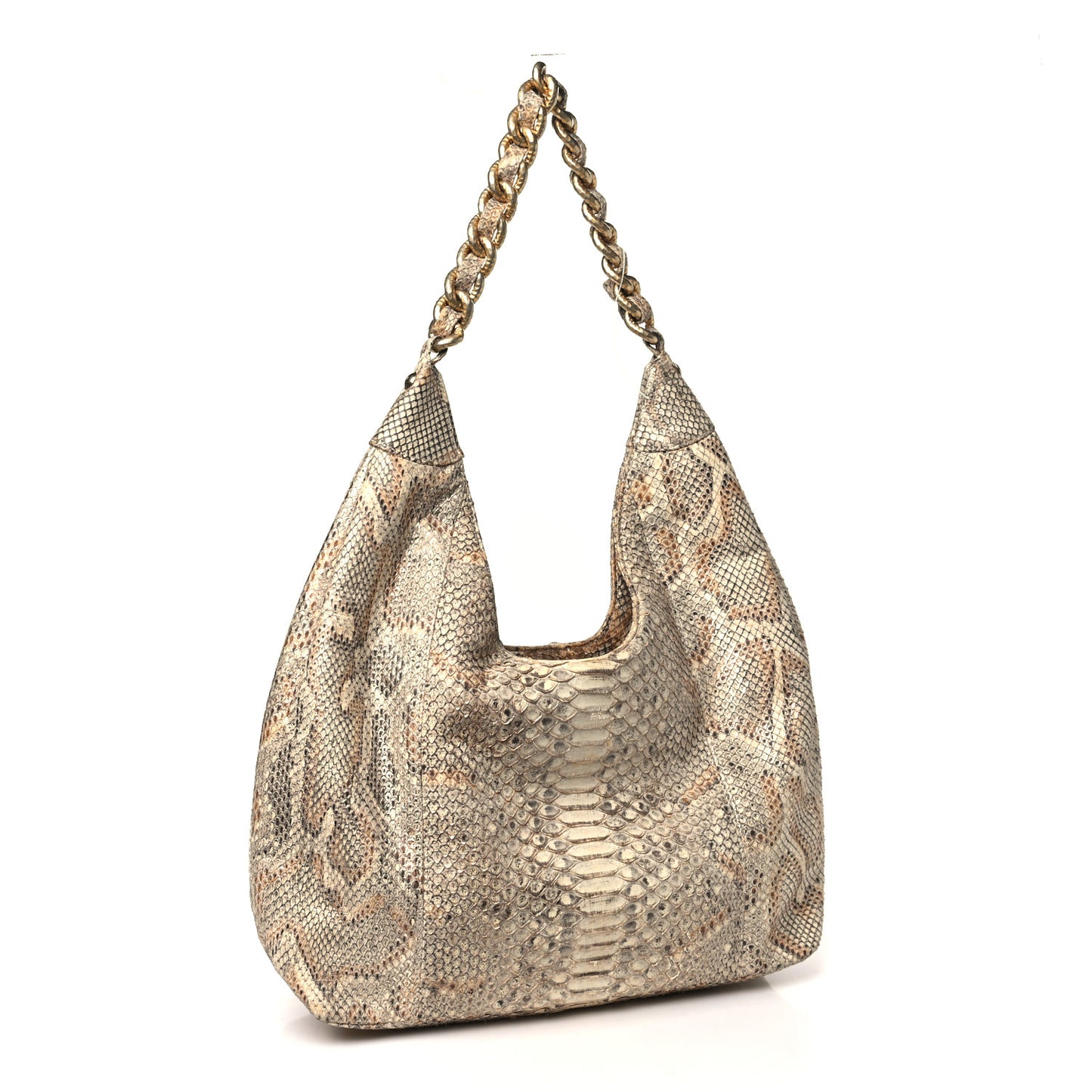 Snakeskin CC Hobo Beige