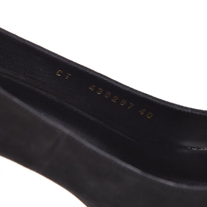 Saint Laurent Suede Babies Ankle Strap Pumps 40 Black 10 of 12