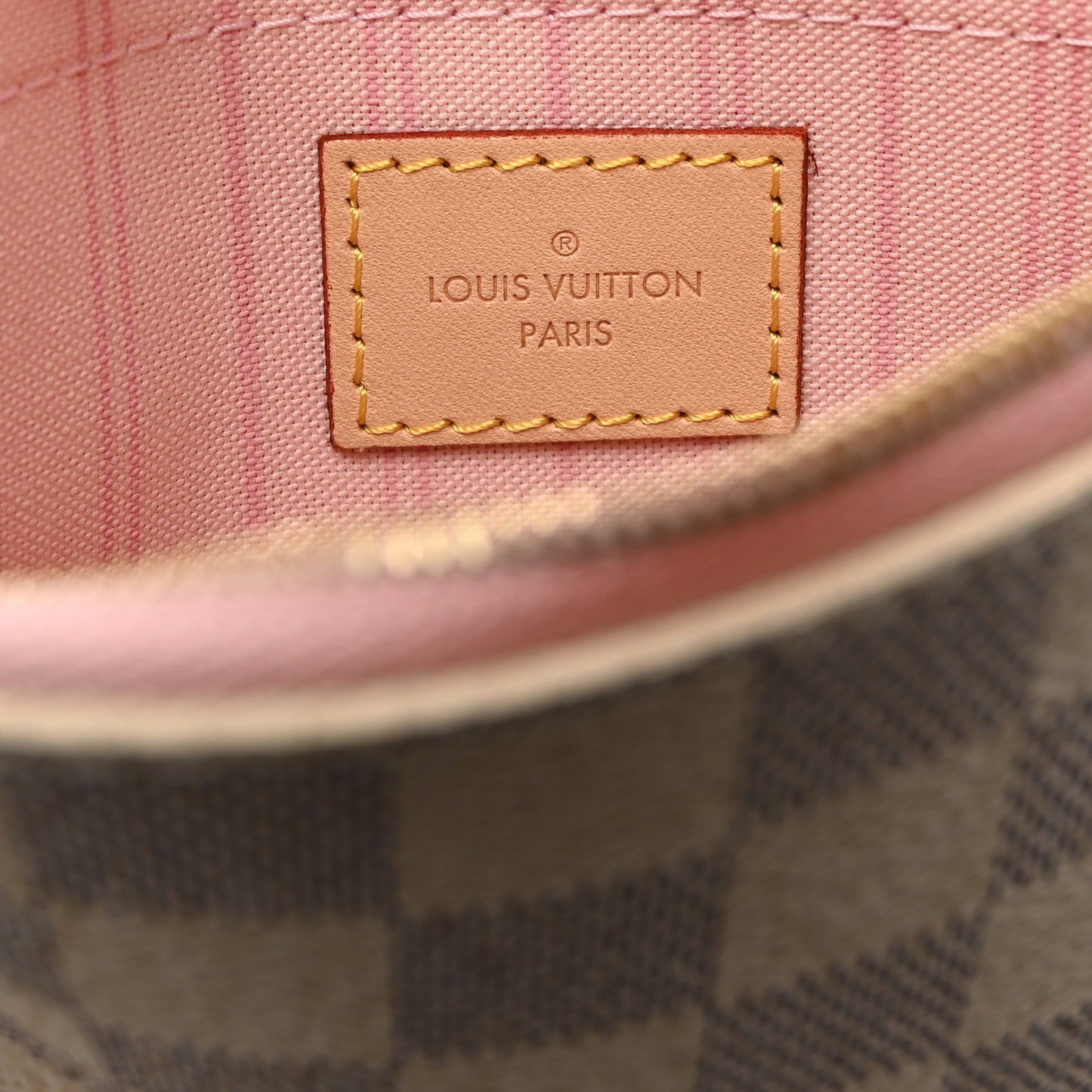 Damier Azur Neverfull MM GM Pochette Rose Ballerine