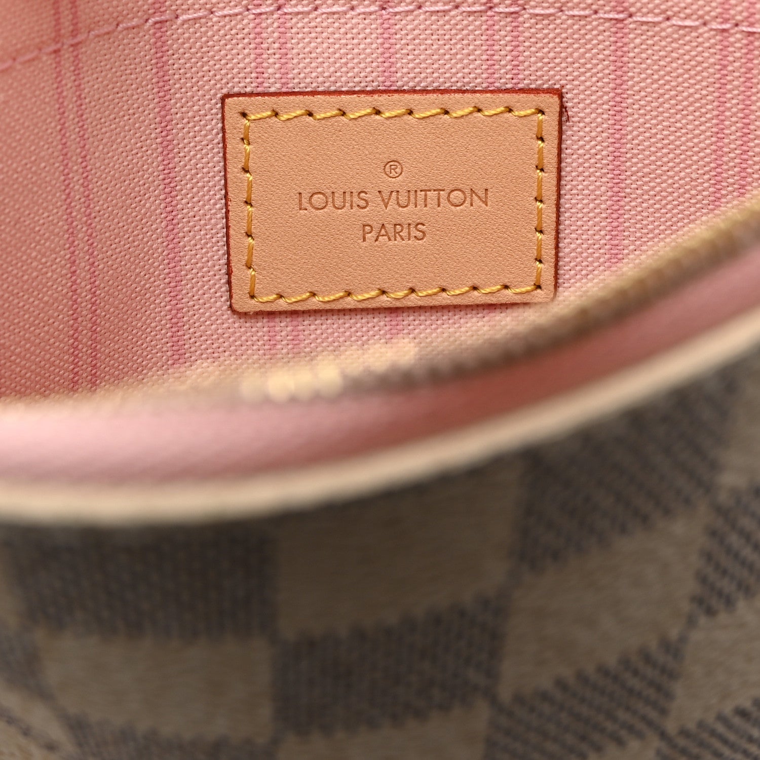 Louis Vuitton Damier Azur Neverfull MM GM Pochette Rose Ballerine 6 of 6