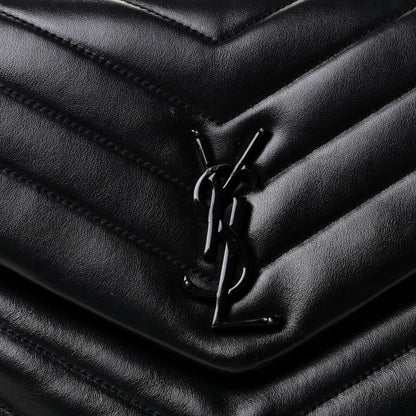 Saint Laurent Calfskin Y Quilted Monogram Medium Loulou Chain Satchel Black 8 of 12