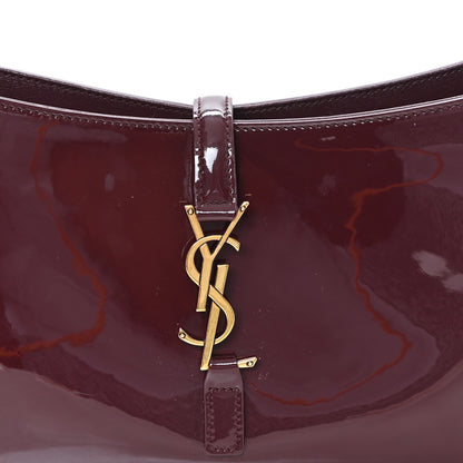 Saint Laurent Patent Le 5 A 7 Hobo Bordeaux 8 of 10