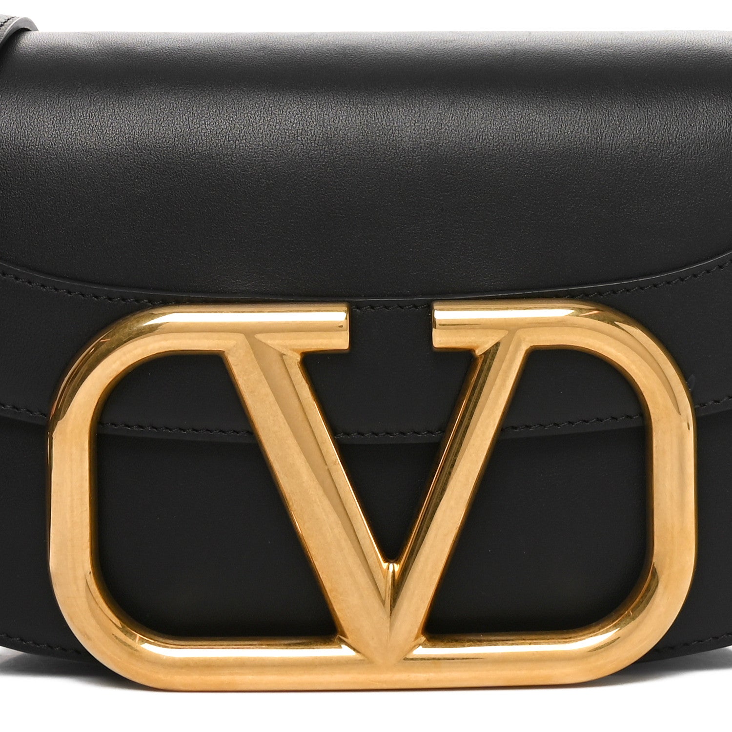 Valentino Garavani Smooth Calfskin Supervee Shoulder Bag Black 7 of 9