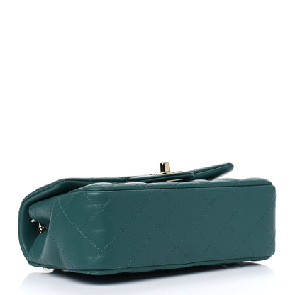 Chanel Lambskin Quilted Mini Rectangular Flap Green 3 of 4